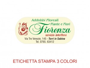 Etichette adesive per fioristi, fiorai e vivaisti (mm 45X20)  (cod.103G)